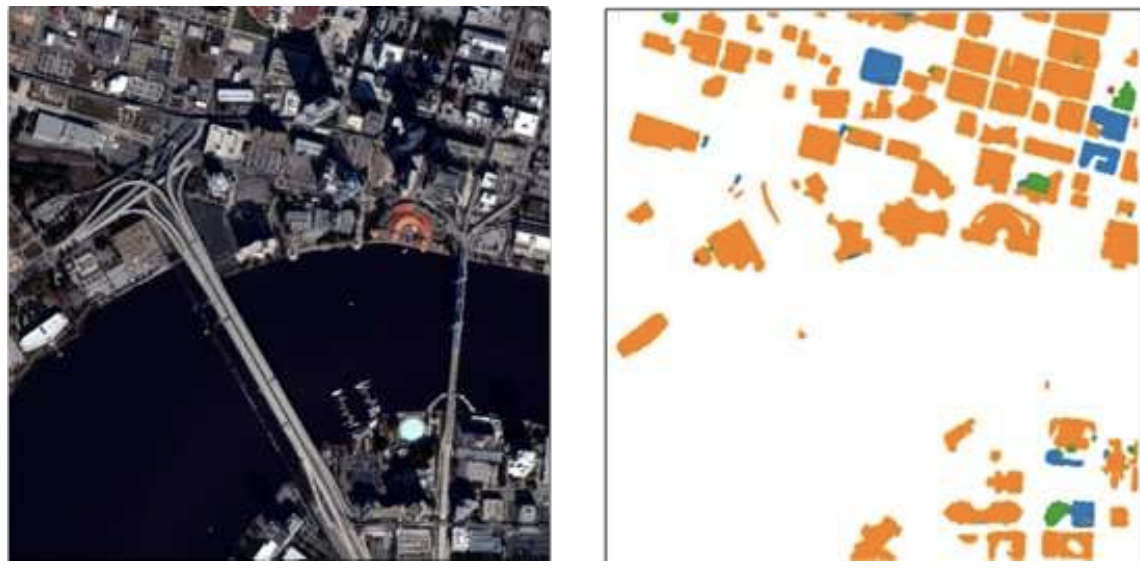Semantic 3D mesh from satellite imagery